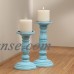 Mainstays 10"H Wood Pillar Candleholder, Blue wash   566089244